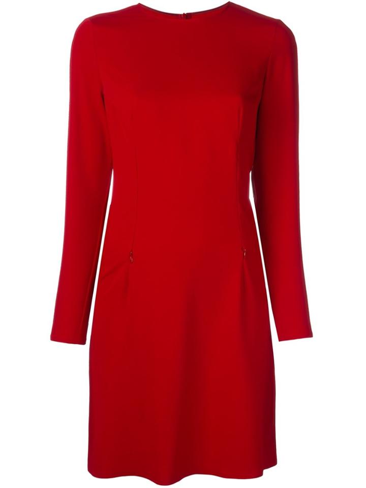 Mm6 Maison Margiela Zipped Dart Dress - Red