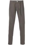 Entre Amis Micro Pleated Tailored Trousers - Brown