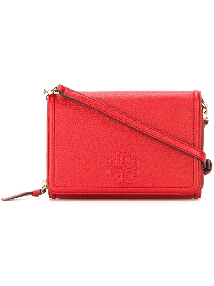 Tory Burch Fold-over Crossbody Bag, Women's, Red, Leather