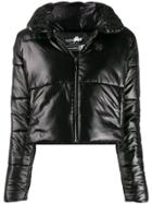 Plein Sport Cropped Puffer Jacket - Black