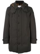 Moncler 'sawtell' Hooded Coat, Men's, Size: Small, Green, Calf Leather/feather Down/polyamide/polyester