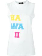 Dsquared2 Hawaii Printed Top - White
