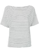 Vince Square Neck Striped T-shirt - White