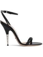 Gucci Braided Leather Sandals - Black