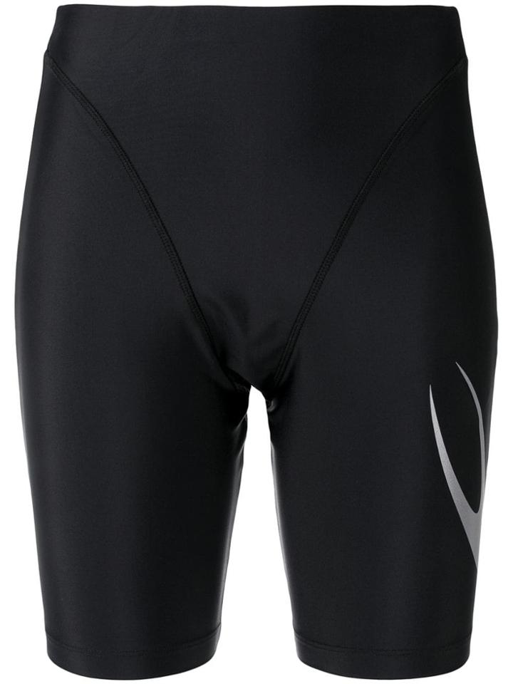 Marine Serre Panelled Stretch-fit Shorts - Black