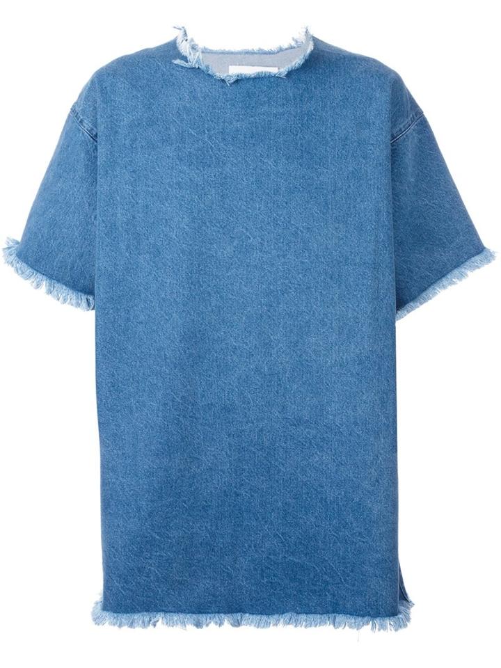 Marques'almeida Denim T-shirt, Men's, Size: Xl, Blue, Cotton