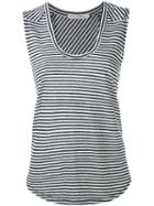 Rag & Bone /jean - Valley Striped Top - Women - Linen/flax/modal - M, Blue, Linen/flax/modal