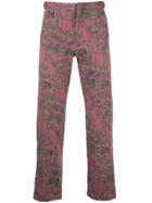 Comme Des Garçons Vintage Shooting Starts Print Trousers - Pink &