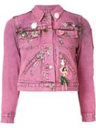 Marc Jacobs Shrunken Embellished Jacket, Women's, Size: Xs, Pink/purple, Cotton
