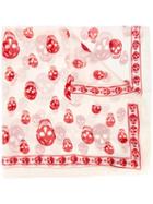 Skull Scarf, Women's, Nude/neutrals, Silk, Alexander Mcqueen
