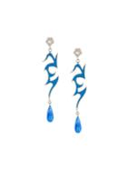 Jiwinaia Large Pendant Earrings, Women's, Blue