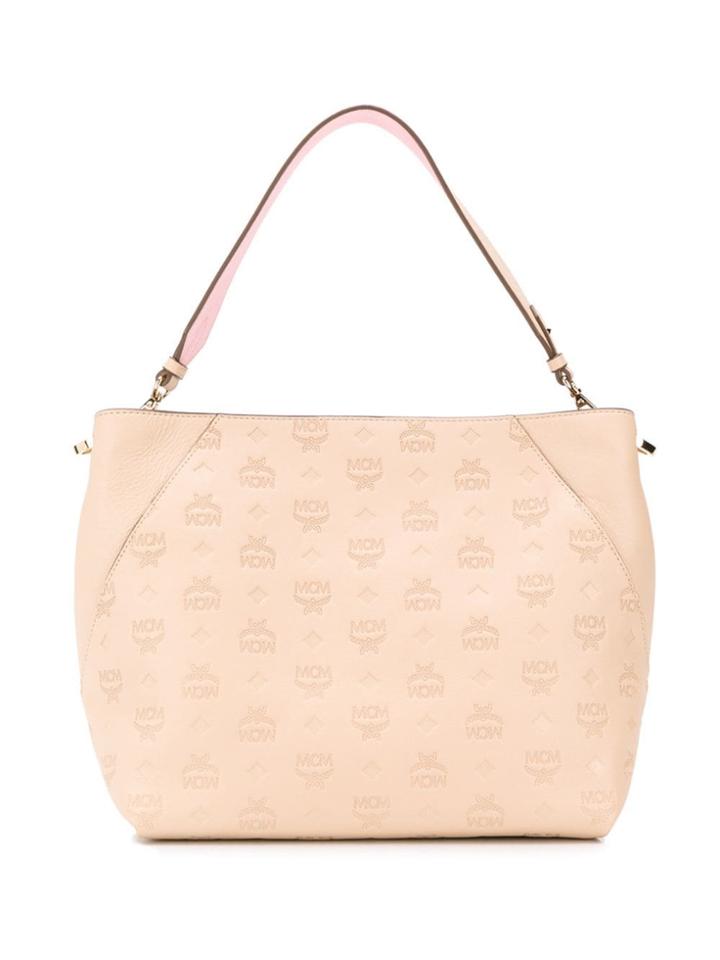 Mcm Klara Logo Embossed Tote - Neutrals
