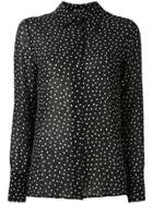 Saint Laurent Sequin Embellished Printed Shirt - Black