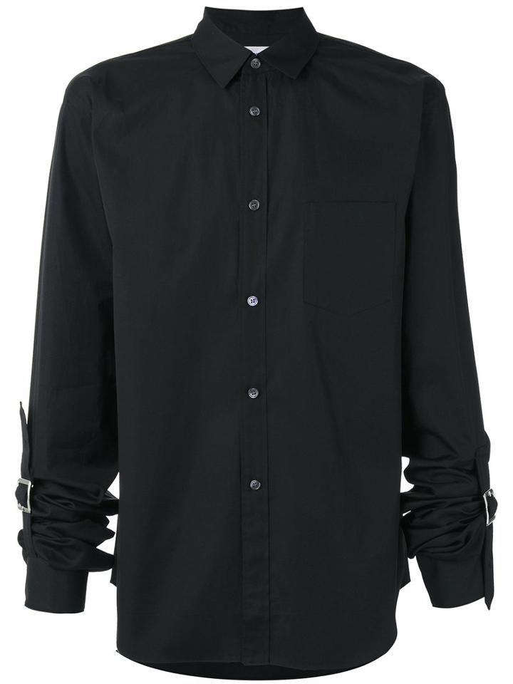 Comme Des Garçons Shirt Strapped Cuffs Shirt, Men's, Size: Medium, Black, Cotton