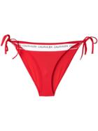 Calvin Klein Jeans Logo Band Bikini Bottom - Red