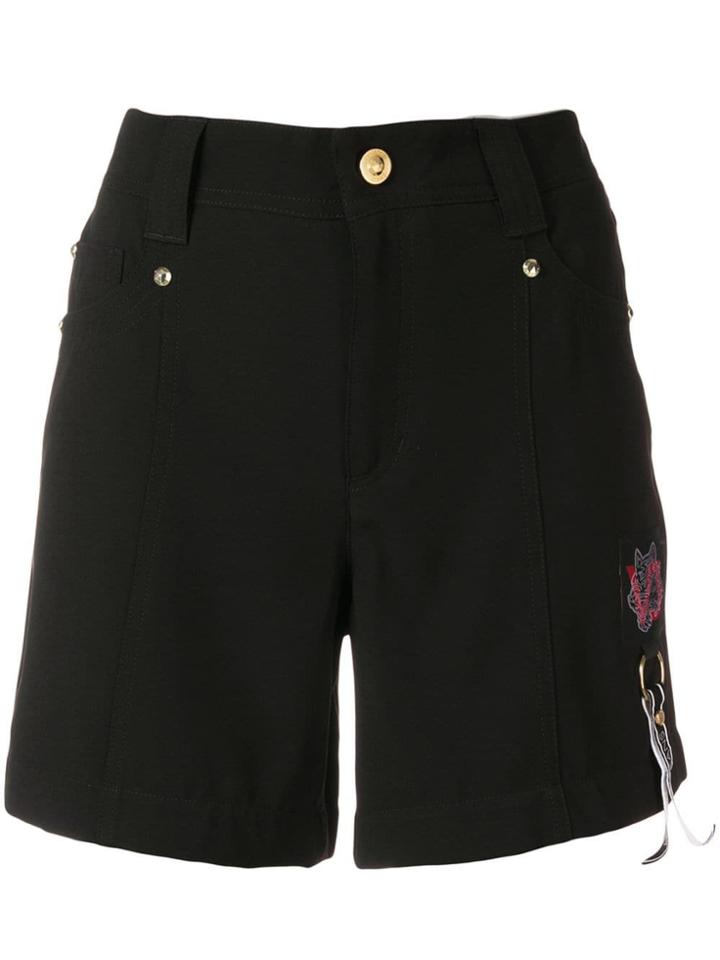 Versace Jeans Logo Patch Shorts - Black