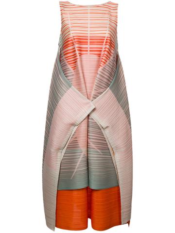 Pleats Please By Issey Miyake Colour-block Pleated Dress - Yellow &