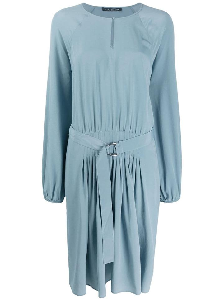 Luisa Cerano Belted Mini Dress - Blue