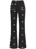 Charm's X Kappa Logo-embroidered Flared Jeans - Black