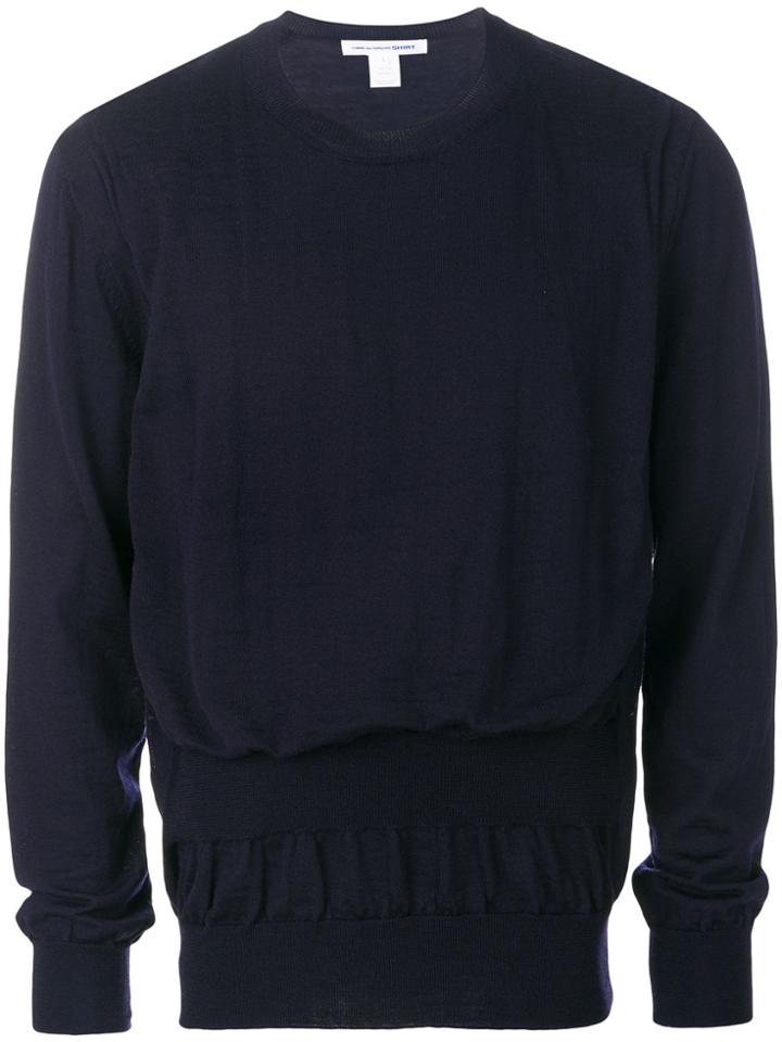 Comme Des Garçons Shirt Layered Jumper - Blue