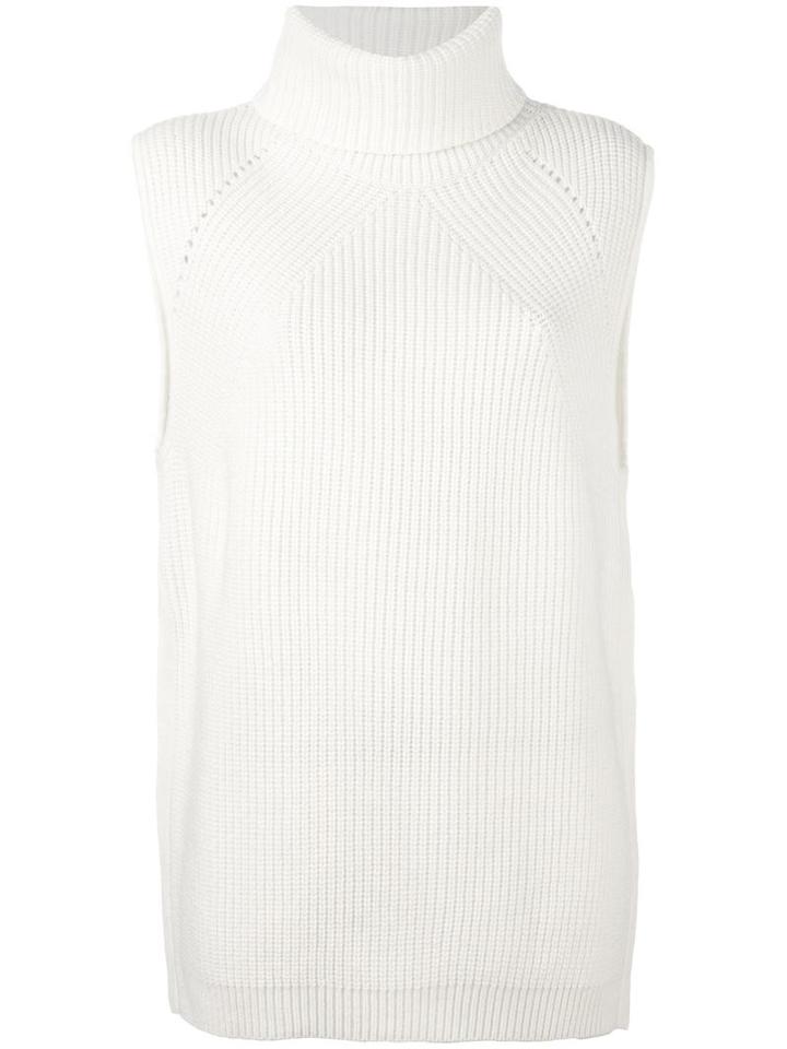 Loma 'thora' Sleeveless Roll Neck Jumper, Women's, Size: Xs/s, White, Cashmere/wool
