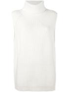 Loma 'thora' Sleeveless Roll Neck Jumper, Women's, Size: Xs/s, White, Cashmere/wool