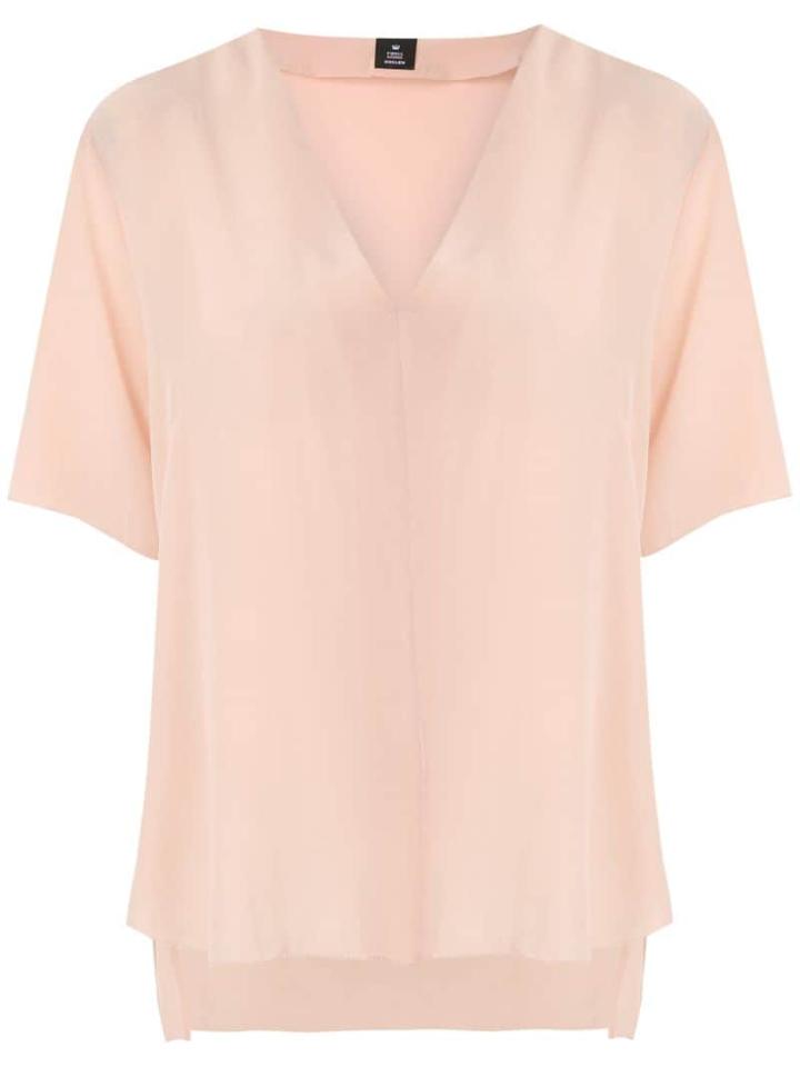 Osklen Blusa Decote V Silk - Pink