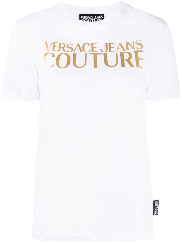 Versace Jeans Gold-tone Decal T-shirt - White