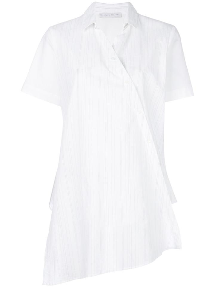 Fabiana Filippi Pinstripe Wrap Shirt - White