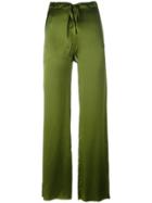 Marques'almeida Satin Wide-leg Trousers - Green
