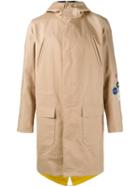 Raf Simons Patch Detailed Coat, Men's, Size: 46, Nude/neutrals, Cotton/polyurethane