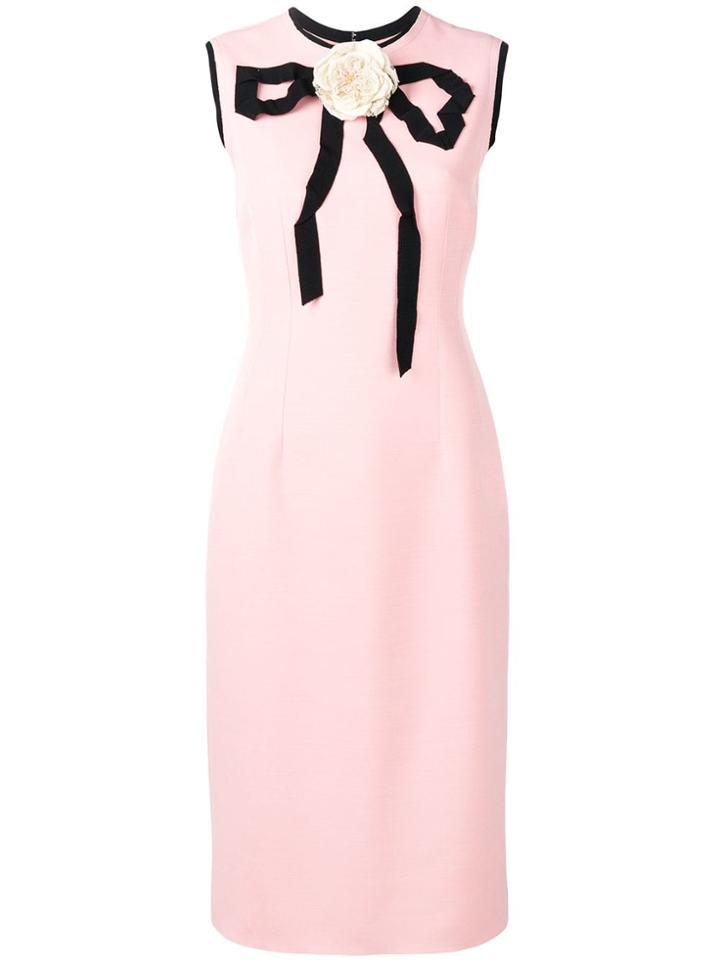 Gucci Rose Bow Detail Dress - Pink