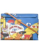Loewe Holiday Print Clutch Bag - Blue