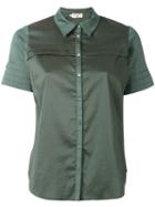 Cotélac - Contrast Shirt - Women - Cotton/polyester - 3, Green, Cotton/polyester