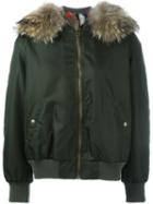 Mr & Mrs Italy Detachable Fur Trim Bomber