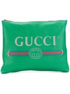 Gucci Logo Clutch - Green