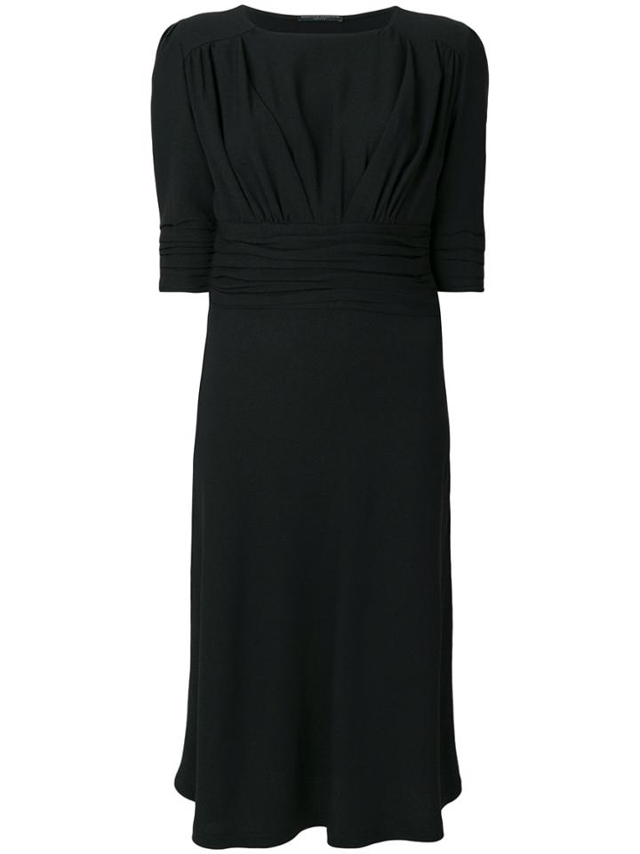 Ermanno Scervino Slim-fit Ruched Dress - Black