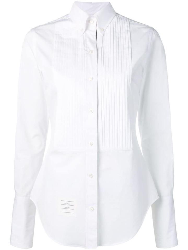 Thom Browne Solid Tuxedo Shirt - White
