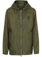Burberry Monogram Motif Lightweight Hooded Jacket - Green