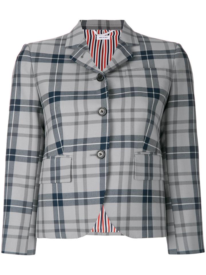 Thom Browne Thom Browne Tartan Wool Sport Coat - Grey