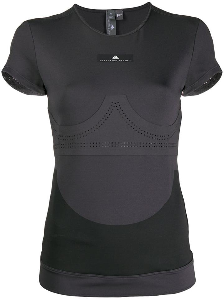 Adidas By Stella Mcmartney Fitted Performance T-shirt - Black