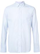 Oamc - Rear Logo Print Shirt - Men - Cotton - Xl, Blue, Cotton