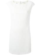 Versace Collection Studded Trim Dress, Women's, Size: 44, White, Polyester/viscose