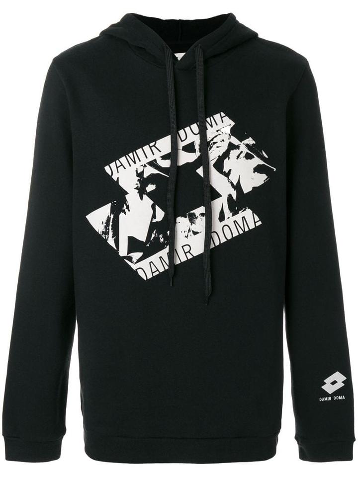 Damir Doma Damir Doma X Lotto Printed Hoodie - Black