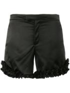 Jour/né Ruffle Trim Shorts, Women's, Size: 36, Black, Polyester/spandex/elastane