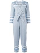 Dodo Bar Or - Belted Wrap Jumpsuit - Women - Cotton - M, Blue, Cotton