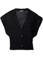 Nehera Sleeveless Cardigan - Black