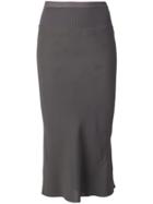 Rick Owens Fitted Skirt - Grey