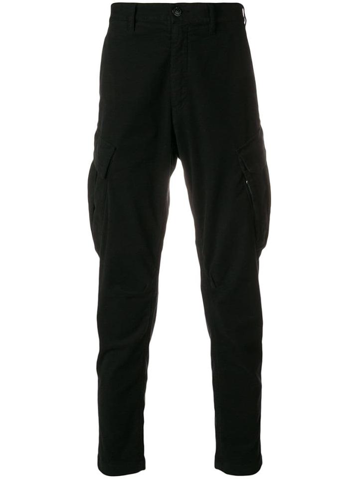 Stone Island Shadow Project Tapered Cargo Trousers - Black