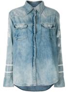 One Teaspoon Distressed Denim Shirt - Blue